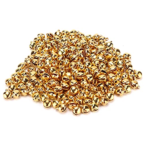 Bunte Kleine Glöckchen Zum Basteln, Glöckchen aus Eisen für DIY-Schmuck, Festivals, Basteln, Nähen (Gold) von Semme