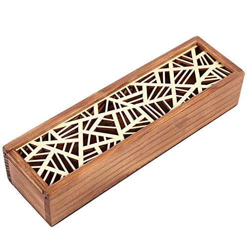 Kleine Holzkiste, Holzmaterial Schmuckschachtel Holzkiste mit Abnehmbarer Abdeckung für Schmuck, Kleine Geschenke und Accessoires (Geometrischer Patchtyp) von Semme