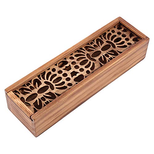 Kleine Holzkiste, Holzmaterial Schmuckschachtel Holzkiste mit Abnehmbarer Abdeckung für Schmuck, Kleine Geschenke und Accessoires (Symmetrischer Texturtyp) von Semme