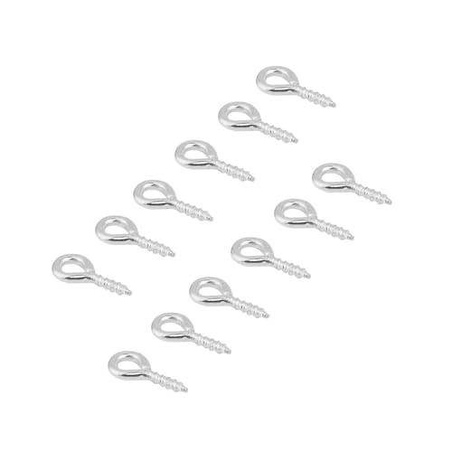 Robale Augenstifte für Schmuck, die Goldene Legierung 200 Stücke Ideal für Anhänger Ornamente Qualitätsschraubhaken Leicht zu Verwenden zu Verwenden zu Verwenden. (Gold) (Silver) von Semme
