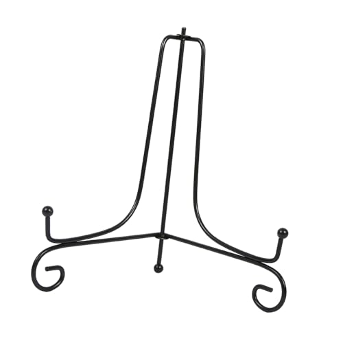 Semme Iron Easel Display Ständer für Fotorahmenschalenplatte, Black 4 "-12" (20,3 cm/8in) von Semme