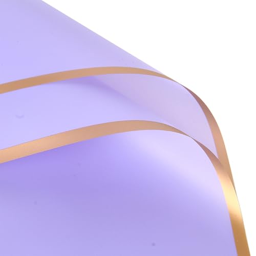 Semme Wasserfestes Blumen-Geschenkpapier, Hochwertige Blumenverpackung aus Kunststoff mit Goldenem Rand, für Hochzeits- und Geburtstagsblumen Semme Wasserfestes Blumen-Geschenkpapier, Hochwertige Blumenverpackung aus Kunststoff mit Goldenem Rand, für Hochzeits- und Geburtstagsblumen von Semme