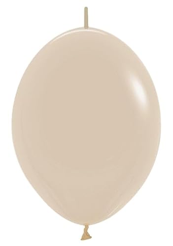 Deluxe Link-O-Loons Latex-Luftballons, rund, 15,2 cm, Weiß, 50 Stück von Sempertex