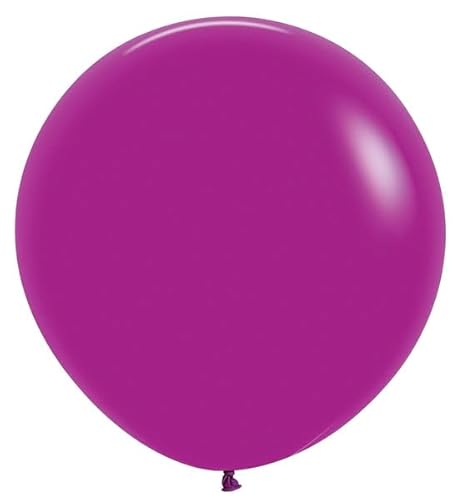 Deluxe lila Orchidee runder Latexballon 61 cm | 3 Luftballons von Sempertex
