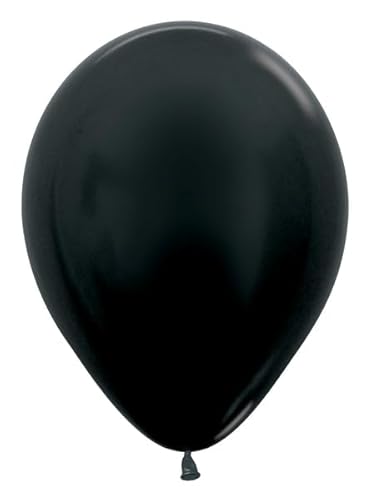 Latexballon, rund, metallisch, schwarz, 27,9 cm, 25 Stück Latexballon, rund, metallisch, schwarz, 27,9 cm, 25 Stück von Sempertex