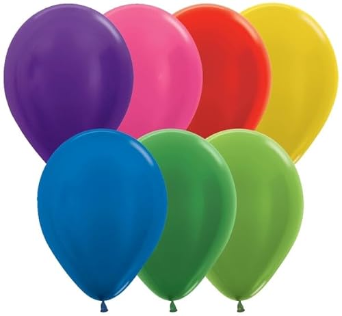 Metallic-Sortiment, runde Latex-Luftballons, 27,9 cm, 25 Stück von Sempertex