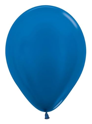 Sempertex Runde Luftballons in Metallic-Blau, 27,9 cm, 25 Stück, elegante Latex-Luftballons für Geburtstagsdekorationen, Hochzeit, Abschlussfeier, Babyparty, Jubiläum, Brautparty, Party-Feier von Sempertex
