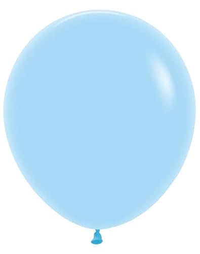 Sempertex Runde Luftballons in Pastellfarben, matt, Blau, 45,7 cm, 6 Stück, elegante Latexballons für Geburtstagsdekorationen, Hochzeit, Abschlussfeier, Babyparty, Jubiläum, Brautparty, Partyfeiern Sempertex Runde Luftballons in Pastellfarben, matt, Blau, 45,7 cm, 6 Stück, elegante Latexballons für Geburtstagsdekorationen, Hochzeit, Abschlussfeier, Babyparty, Jubiläum, Brautparty, Partyfeiern von Sempertex