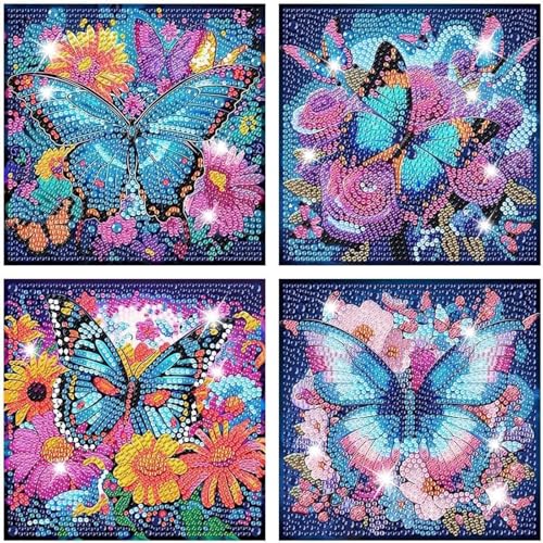 SenaiMy 4 Stück Diamond Painting Diamant Painting Bilder Schmetterlings Mosaik Bastelset 5d Diamant-Kunst DIY Diamond Painting Bilder Kinder Geschenke für Kinder Mädchen ab 6 7 8 9 10 11 12, 17x17cm SenaiMy 4 Stück Diamond Painting Diamant Painting Bilder Schmetterlings Mosaik Bastelset 5d Diamant-Kunst DIY Diamond Painting Bilder Kinder Geschenke für Kinder Mädchen ab 6 7 8 9 10 11 12, 17x17cm von SenaiMy