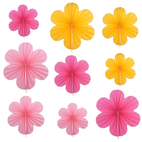 SenaiMy 9 Stück Papier Fächer Dekoration, Girlande Rosa Gelb, Papierfächer Girlande Dekoration, Papierblumen Hanging, Papier Blumen Hängende, Hanging Girlande für Hochzeit Geburtstag Party Tischdeko SenaiMy 9 Stück Papier Fächer Dekoration, Girlande Rosa Gelb, Papierfächer Girlande Dekoration, Papierblumen Hanging, Papier Blumen Hängende, Hanging Girlande für Hochzeit Geburtstag Party Tischdeko von SenaiMy