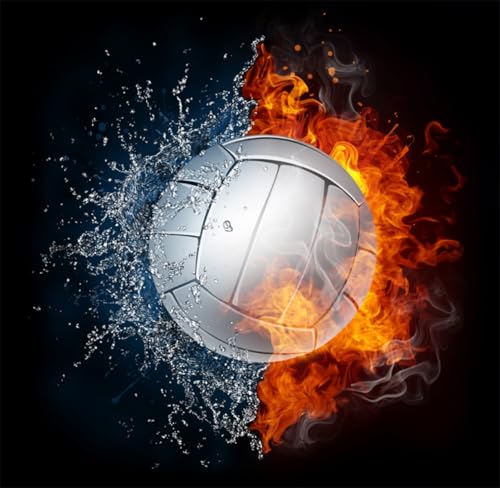 5D Diamant Painting Bilder Volleyball, Wasser Diamond Painting Erwachsene, DIY Full Drill Diamond Art Set, Strass Stickerei Malerei Painting Set für Home Décor, Square Drill 40x40cm 5D Diamant Painting Bilder Volleyball, Wasser Diamond Painting Erwachsene, DIY Full Drill Diamond Art Set, Strass Stickerei Malerei Painting Set für Home Décor, Square Drill 40x40cm von Senbang