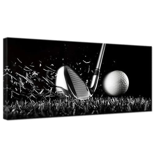 5D Diamond Painting Erwachsene, Schwarz Weißer Golfball DIY Diamant Painting Bilder Groß, Full Drill Malen Nach Zahlen Cross Stickerei Malerei Kits für Home Décor Round Drill,30x60cm von Senbang