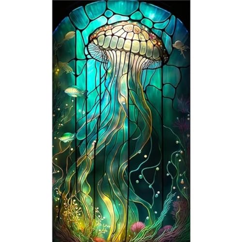 Senbang 5D Diamond Painting Erwachsene, Buntglas Quallen Diamant Painting Bilder Groß, DIY Crystal Strass Stickerei Painting Kit für Kinder Anfänger für Home Büro Wall Dekoration Geschsenk 30x60cm Senbang 5D Diamond Painting Erwachsene, Buntglas Quallen Diamant Painting Bilder Groß, DIY Crystal Strass Stickerei Painting Kit für Kinder Anfänger für Home Büro Wall Dekoration Geschsenk 30x60cm von Senbang