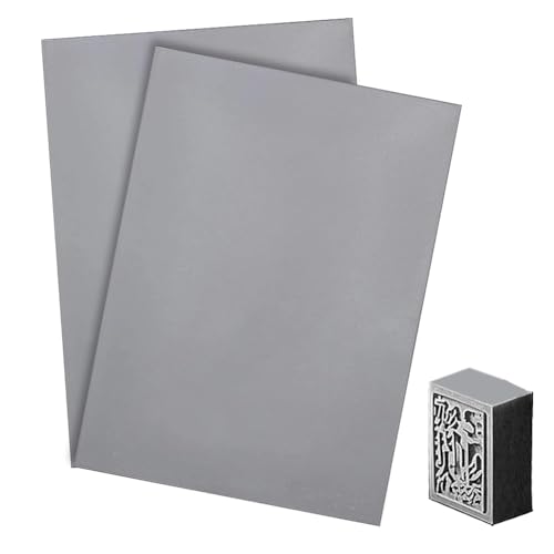 2 Stk Stempelgummi für Laser, Stempel Gummi zum Lasern A4,2,3mm Dick,Drucken für Druckgrafiken Kunsthandwerk DIY,Handgefertigte Bastelblöcke von Senchinner