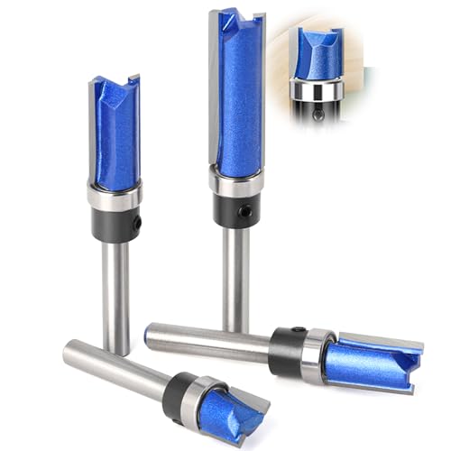 4 Stück 6mm Bündigfräser Schaft Fräser Oberfräser,Bündigfräser für den Holzzuschnitt,Werkzeuge für die Holzbearbeitung,Professional Zubehör, Holz Fräser Router Bit Oberfräser 4 Stück 6mm Bündigfräser Schaft Fräser Oberfräser,Bündigfräser für den Holzzuschnitt,Werkzeuge für die Holzbearbeitung,Professional Zubehör, Holz Fräser Router Bit Oberfräser von Senchinner
