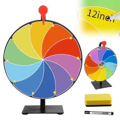 Senchinner Glücksrad zum Drehen, mit 10 Slots, Trocken Abwischbarem Marker und Radiergummi, Preisrad für Messen, Karneval, Partys, Glücksrad zum Drehen für Spiele und Verlosungen, 1 Stück Senchinner Glücksrad zum Drehen, mit 10 Slots, Trocken Abwischbarem Marker und Radiergummi, Preisrad für Messen, Karneval, Partys, Glücksrad zum Drehen für Spiele und Verlosungen, 1 Stück von Senchinner