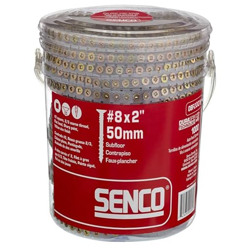 Senco - 08F200Y – Duraspin # 8 x 5,1 cm Schrauben für Bodenbelag zu Holz, 1.000 Stück pro Box Senco - 08F200Y – Duraspin # 8 x 5,1 cm Schrauben für Bodenbelag zu Holz, 1.000 Stück pro Box von Senco
