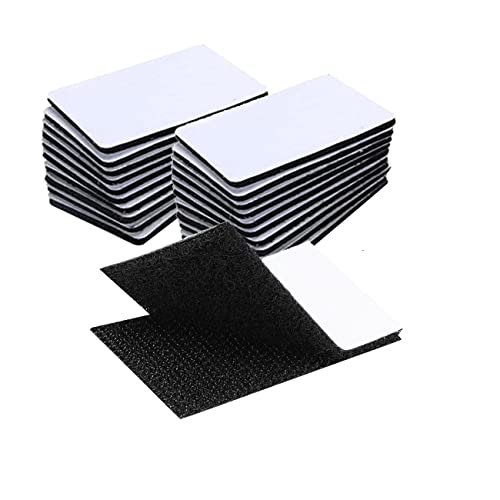 Klettband Selbstklebend Extra Stark, Doppelseitige Klettband Schwarz Indutrie Montage klebeband für Wände Boden Tür Kunststoff Metall Gläser (20 Rechteck: 100 x 50mm) von Senda