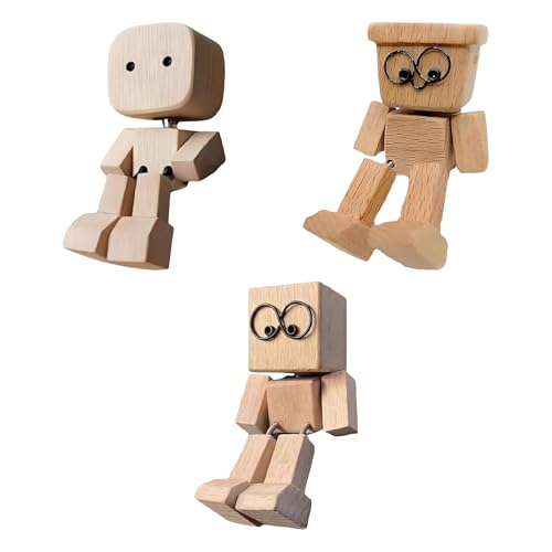 Senermter 3 Stück Schüttelnde Holzmann-Figur, Wackelnder Holzmann, Wackelnde Holzfiguren Mit Füßen, Lustige Armaturenbrett-Autozubehör Für Reisen, Pendeln Und Zuhause Senermter 3 Stück Schüttelnde Holzmann-Figur, Wackelnder Holzmann, Wackelnde Holzfiguren Mit Füßen, Lustige Armaturenbrett-Autozubehör Für Reisen, Pendeln Und Zuhause von Senermter