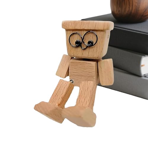 Senermter Schüttelnde Holzmann-Figur, Wackelnder Holzmann, Wackelnde Holzfiguren Mit Füßen, Lustige Armaturenbrett-Autozubehör Für Reisen, Pendeln Und Zuhause Senermter Schüttelnde Holzmann-Figur, Wackelnder Holzmann, Wackelnde Holzfiguren Mit Füßen, Lustige Armaturenbrett-Autozubehör Für Reisen, Pendeln Und Zuhause von Senermter