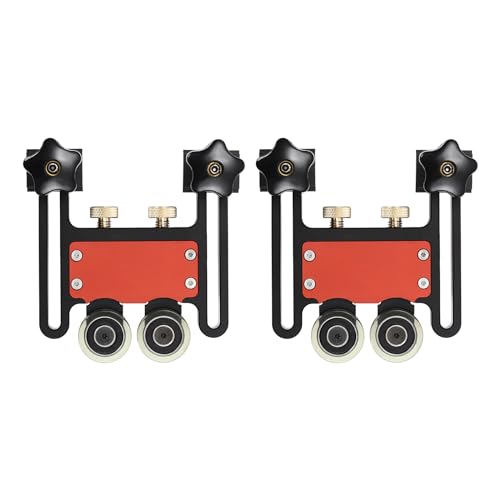 2 Stück Pressenvorschubführung Hilfsmittel Holzbearbeitung Schiebetischsägen Doppelrad-Gleitführungsrolle Holzbearbeitungswerkzeuge Pressenvorschubführung Holzbearbeitung Beweglicher 5mm Hub von Sengfwin