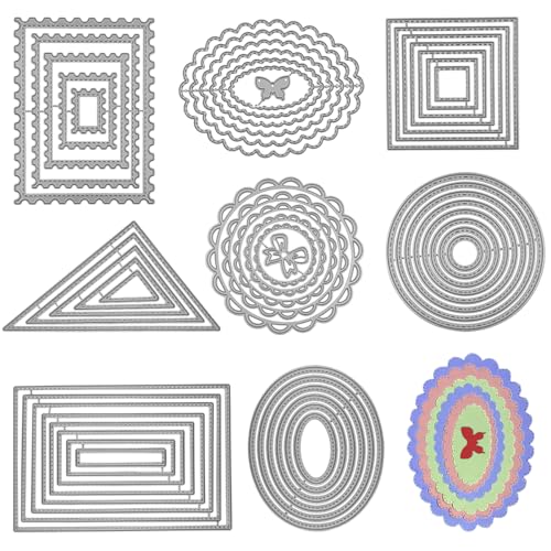 SENHAI Metall-Stanzformen, Blume, rund, verschiedene Formen, Polygon, Prägewerkzeuge für Kartenherstellung, Album, Scrapbooking, 8 Stück SENHAI Metall-Stanzformen, Blume, rund, verschiedene Formen, Polygon, Prägewerkzeuge für Kartenherstellung, Album, Scrapbooking, 8 Stück von Senhai