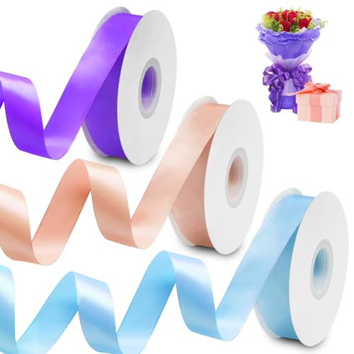 SENHAI Satinband, Geschenkband, Bänder, 2,5 cm, 40 m, Violett / Himmelblau, Bastelstoff für Hochzeit, Blumenstrauß, Accessoires, Geschenkverpackungen und Hochzeits-Party-Dekoration SENHAI Satinband, Geschenkband, Bänder, 2,5 cm, 40 m, Violett / Himmelblau, Bastelstoff für Hochzeit, Blumenstrauß, Accessoires, Geschenkverpackungen und Hochzeits-Party-Dekoration von Senhai