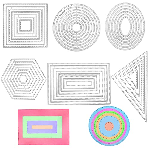 SENHAI Stanzschablonen-Set aus Metall, verschiedene Formen, Stanzformen, Polygon, Prägewerkzeuge für Kartenherstellung, Zubehör, Album, Scrapbooking, 6 Stück SENHAI Stanzschablonen-Set aus Metall, verschiedene Formen, Stanzformen, Polygon, Prägewerkzeuge für Kartenherstellung, Zubehör, Album, Scrapbooking, 6 Stück von Senhai
