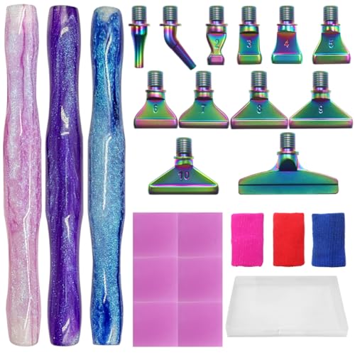 Senhai 24 Stück Diamond Painting Stift,Diamond Painting Zubehör Stift, Bunte Metallspitzen, Schraubgewindespitzen, Werkzeuge für DIY-Malerei, Handwerk Senhai 24 Stück Diamond Painting Stift,Diamond Painting Zubehör Stift, Bunte Metallspitzen, Schraubgewindespitzen, Werkzeuge für DIY-Malerei, Handwerk von Senhai