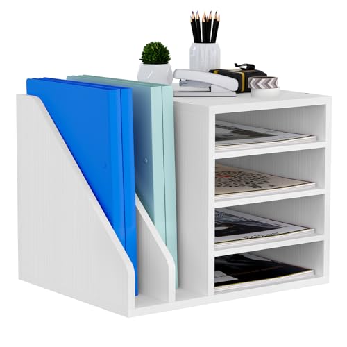 Senhoglb 4 Fächer Holz Büro Schreibtisch Ordner Organizer, A4 Dokumentenhalter Briefablage Aktenhalter Zeitschriftenhalter, Multifunktionaler Papier, Magazin, Bürobedarf Organisator, Weiß Senhoglb 4 Fächer Holz Büro Schreibtisch Ordner Organizer, A4 Dokumentenhalter Briefablage Aktenhalter Zeitschriftenhalter, Multifunktionaler Papier, Magazin, Bürobedarf Organisator, Weiß von Senhoglb