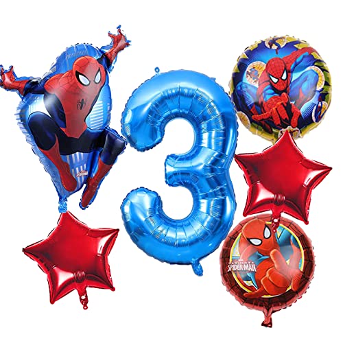 Spiderman Geburtstagsdeko 3 Jahre Spiderman Luftballon Spiderman Geburtstag Deko 3 Jahre Spiderman Folienballons Spiderman Kindergeburtstag Deko von Senidea
