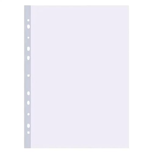 100 Stück A4-KlarsichthüLlen,Klarsichtfolien A4 Mit 11 Löchern(Din A4),Weiß ProspekthüLlen A4 Für Ordner Ringbücher Und Hefter,Wasserdicht Sammelmappen Für Dokumente Organisieren von Senken