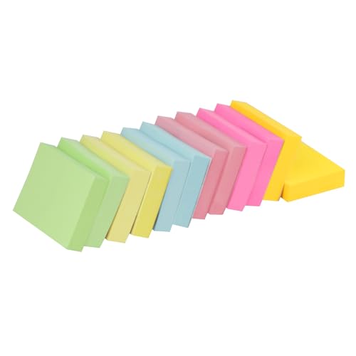 1200 Blatt Klebezettel Bunt, Bunt Haftnotizen,post,Sticky Notes, Selbstklebende Farbig Notizblöcke, für Büro und Studenten Hause(6 knallige Farben-38 * 51mm) von Senken