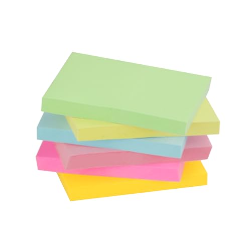 600 Blatt Klebezettel Bunt, Bunt Haftnotizen,post it,Sticky Notes, Selbstklebende Farbig Notizblöcke, für Büro und Studenten Hause(6 knallige Farben-76 x 127mm) von Senken