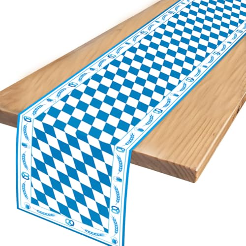 Oktoberfest Tischläufer Tischdecke-Tischdeko Oktoberfest Bayerische Deko,Wiesn Deko,Bayrische Tischband Blau Weiß Bayern Tisch Partysdeko für Bierzelten Biergarten München Bier Festival-183x35cm Oktoberfest Tischläufer Tischdecke-Tischdeko Oktoberfest Bayerische Deko,Wiesn Deko,Bayrische Tischband Blau Weiß Bayern Tisch Partysdeko für Bierzelten Biergarten München Bier Festival-183x35cm von Senken