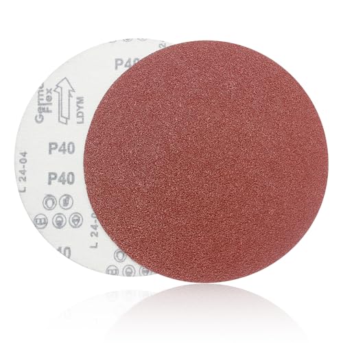 SenmaiTools Schleifpapier 180 mm Klett 5 x 24 40 80 120 180 240Körnung Schleifscheiben Geeignet für Tellerschleifer, Wandschleifer and Exzenterschleifer (30 Stück） von SenmaiTools