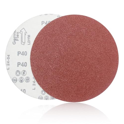 SenmaiTools Schleifpapier 380mm Klett 5 x 40 60 80 120 180 240 Körnung Schleifscheiben Geeignet für Tellerschleifer, Wandschleifer and Exzenterschleifer (30 Stück） von SenmaiTools