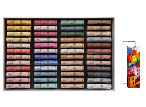 Sennelier 48 trockene Pastellkreiden in Ecru, Hochformat und 2 Karten Sennelier 48 trockene Pastellkreiden in Ecru, Hochformat und 2 Karten von Sennelier