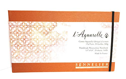 Sennelier Aquarellblock, handgefertigt, Carnet Aquarelle, hergestellt von Hand gefertigt, Watercolour Notebook von Sennelier
