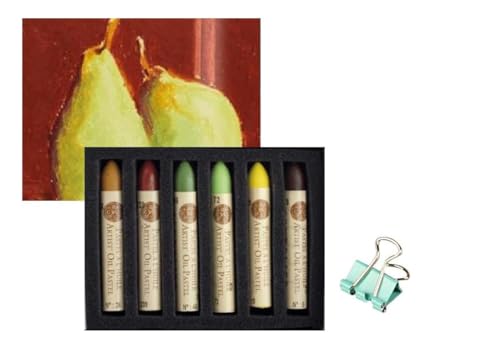 Sennelier Ölpastellkreide, 6 Farben, Motiv Duo de Birnen und Mini-Zange Sennelier Ölpastellkreide, 6 Farben, Motiv Duo de Birnen und Mini-Zange von Sennelier