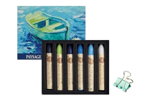 Sennelier Ölpastellkreiden, 6 Farben, Meereslandschaft und Mini-Pinzette Sennelier Ölpastellkreiden, 6 Farben, Meereslandschaft und Mini-Pinzette von Sennelier