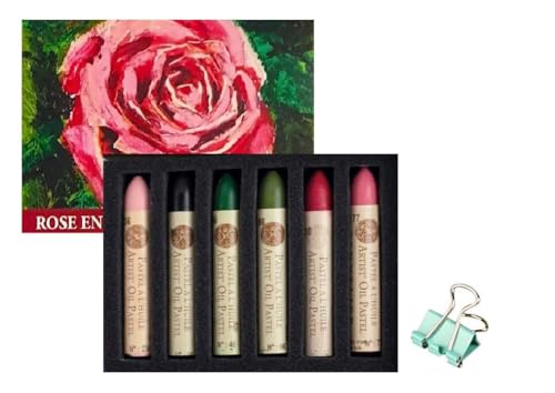 Sennelier Ölpastellkreiden, 6 Farben, Set mit rosa Blumen und Mini-Pinzette Sennelier Ölpastellkreiden, 6 Farben, Set mit rosa Blumen und Mini-Pinzette von Sennelier