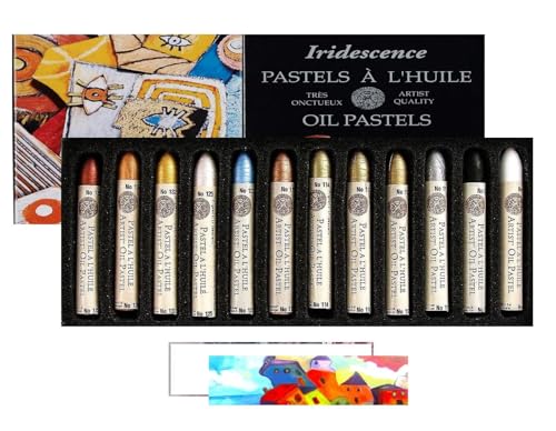 Sennelier Ölpastellkreiden, schillernd, 12 Farben + 2 Karten Sennelier Ölpastellkreiden, schillernd, 12 Farben + 2 Karten von Sennelier
