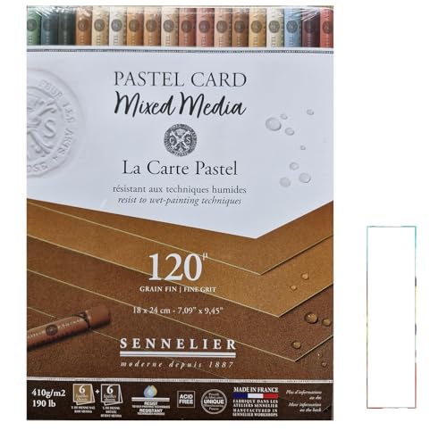 Sennelier Pastel Cards Mixed Media Paper Pad, 18 x 24 cm, 12 Blatt, 410 g/m² und 1 Karte Sennelier Pastel Cards Mixed Media Paper Pad, 18 x 24 cm, 12 Blatt, 410 g/m² und 1 Karte von Sennelier