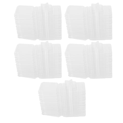 100 Packs Wachs Schmelze Klimmesbehälter klare leere Plastikschale für Valentine Day Dochlosen Torten Kerzenherstellung (Five Pointed Star Shaped) von Senrusa