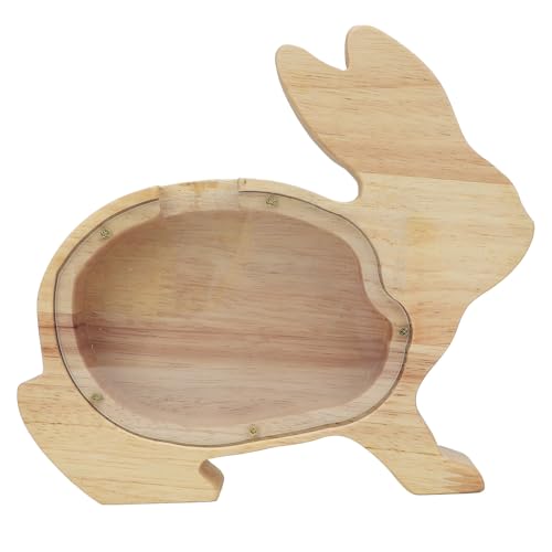 Animal Bank süße Cartoon Money Bank Holz Tiersparkiste für Mädchen und Erwachsene (Kaninchen) von Senrusa