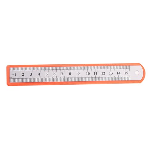 Edelstahl-Lineal Zentimeter dick Robust hohe Genauigkeit Mehrzweck-gerader Herrscher für Büro-Schul familie (15cm) von Senrusa