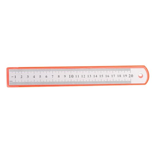 Edelstahl-Lineal Zentimeter dick Robust hohe Genauigkeit Mehrzweck-gerader Herrscher für Büro-Schul familie (20cm) von Senrusa