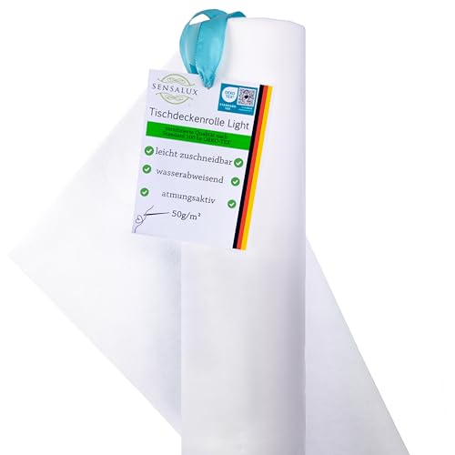 Sensalux Nature Light - Tischwäsche mit positiver Öko-Bilanz, CO²-neutrale Produktion, Tischdecke - 1,1x25m, Wolkenweiß Sensalux Nature Light - Tischwäsche mit positiver Öko-Bilanz, CO²-neutrale Produktion, Tischdecke - 1,1x25m, Wolkenweiß von Sensalux