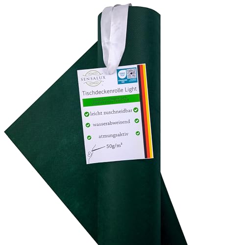 Sensalux Nature Light - Tischwäsche mit positiver Öko-Bilanz, CO²-neutrale Produktion, Tischdecke - 1,1x25m, Blattgrün von Sensalux